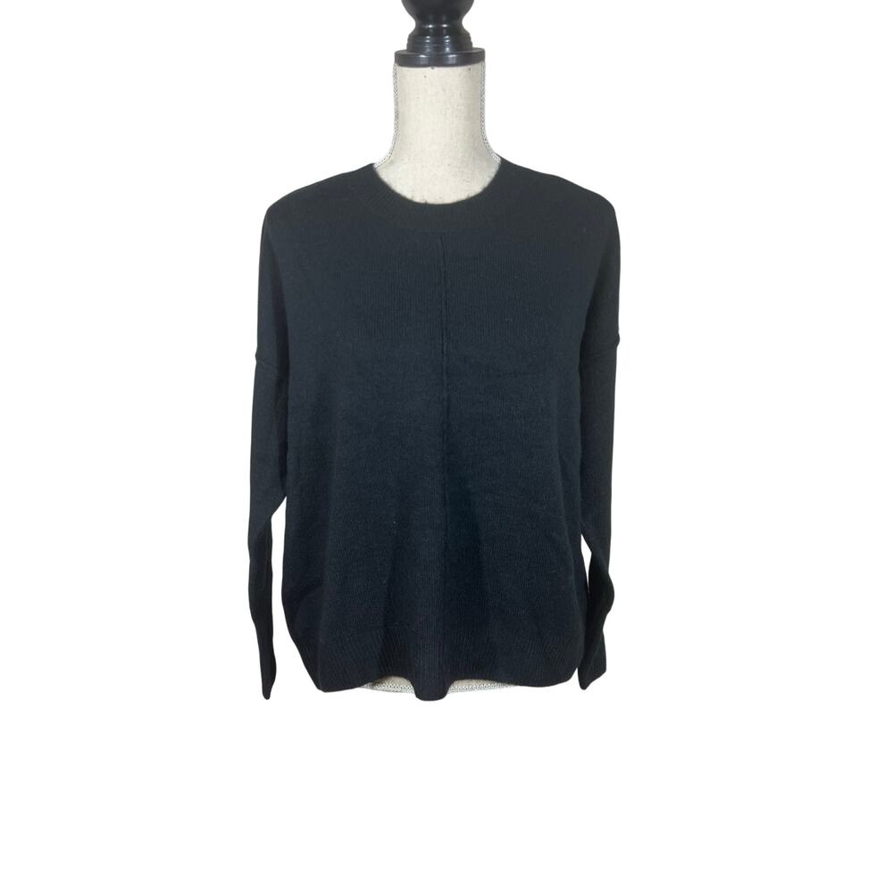 Vince Camuto Black Cozy Knit Sweater NWT Size S | Minimalist Chic Soft Luxe - Picture 2 of 8